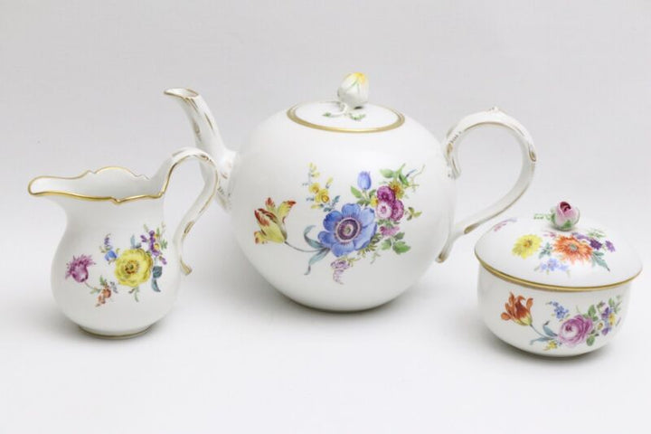 マイセン ティーサービス フラワーブーケ ゴールド