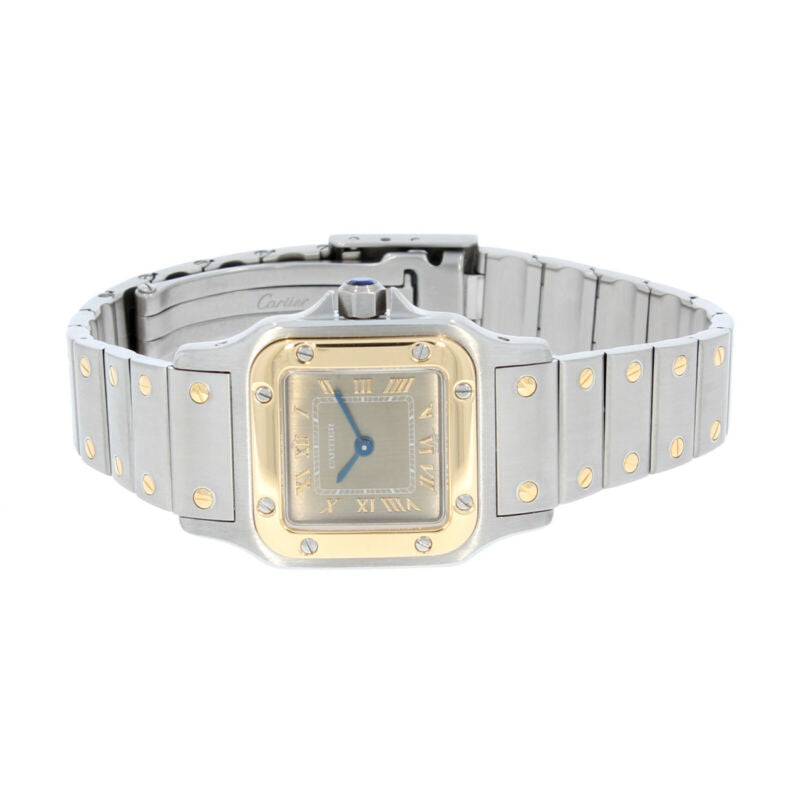 Ladies Cartier Quartz Santos 18ct Yellow Gold & Steel 1567