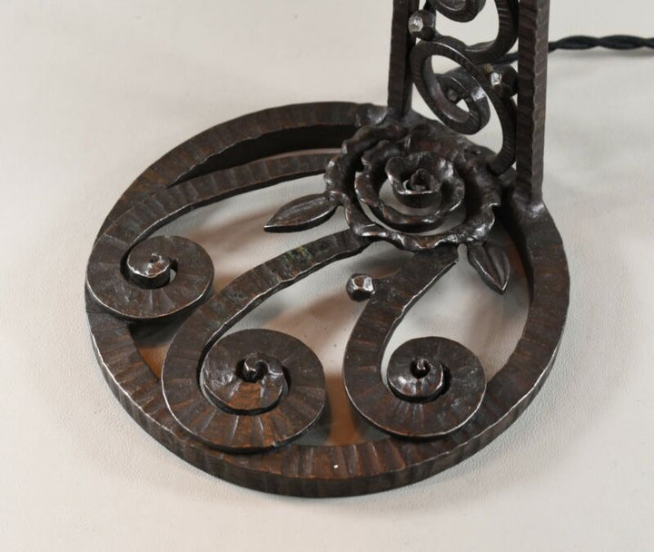 ドーム兄弟　希少なフランス製アールデコランプ　1930年　錬鉄製