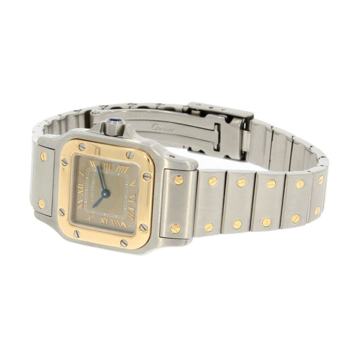 Ladies Cartier Quartz Santos 18ct Yellow Gold & Steel 1567