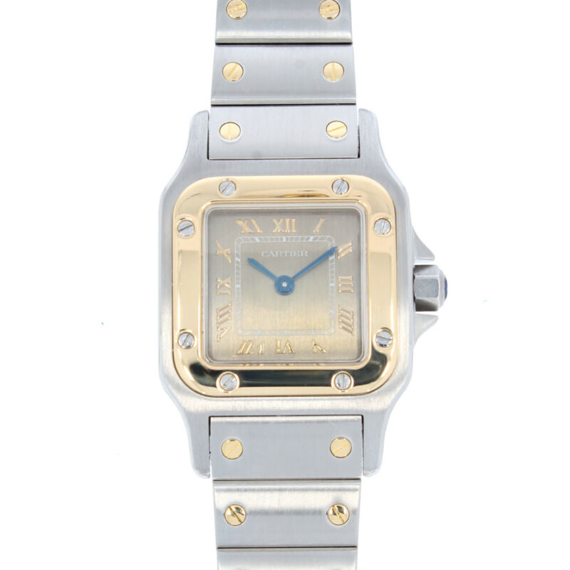 Ladies Cartier Quartz Santos 18ct Yellow Gold & Steel 1567
