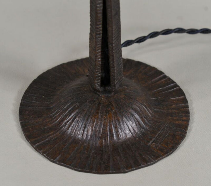 ドーム兄弟＆エスカフル　フランス製アールデコランプ　錬鉄製　1930年