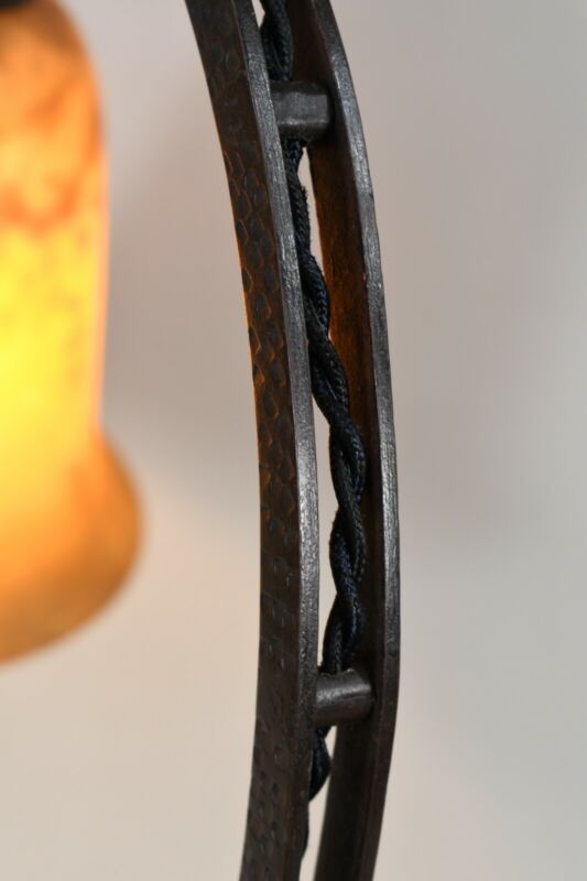 ドーム兄弟　希少なフランス製アールデコランプ　1930年　錬鉄製