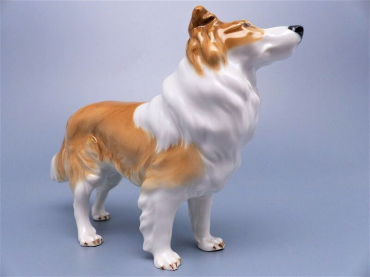 マイセン人形　可愛いコリー犬のフィギュリン