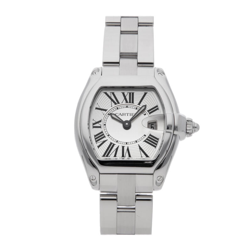 Cartier Roadster Small Quartz Steel Ladies Bracelet Watch Date W62016V3