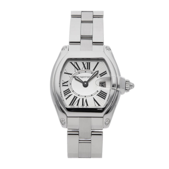 Cartier Roadster Small Quartz Steel Ladies Bracelet Watch Date W62016V3
