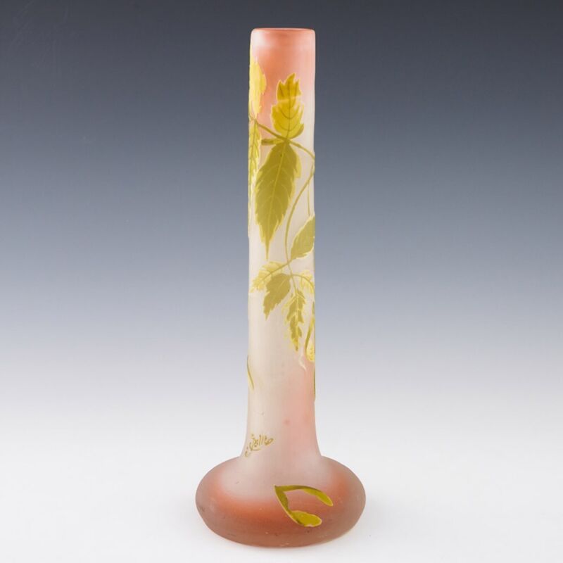 エミールガレ　アールヌーボー時代のニワウルシの花瓶　スターガレ時代
