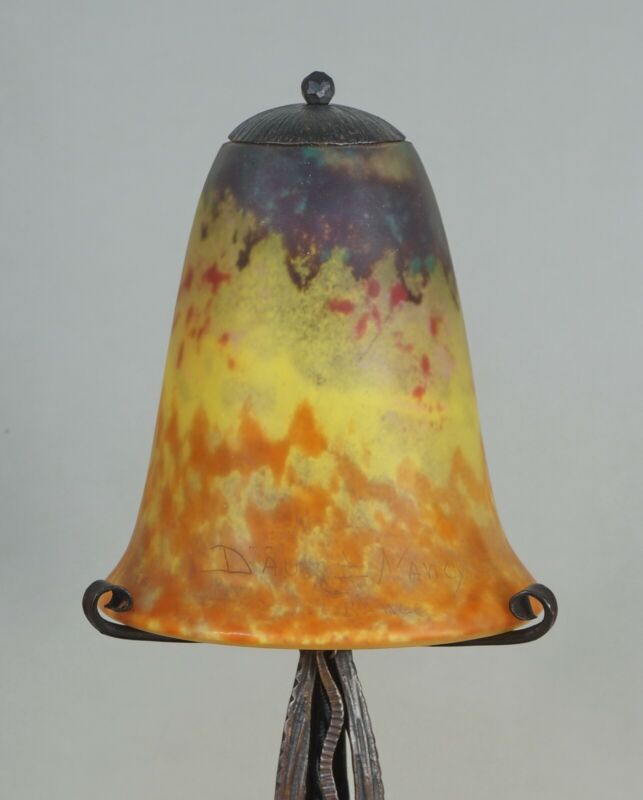 メネディー＆ドーム兄弟　フランス製アールデコランプ　1930年　錬鉄製