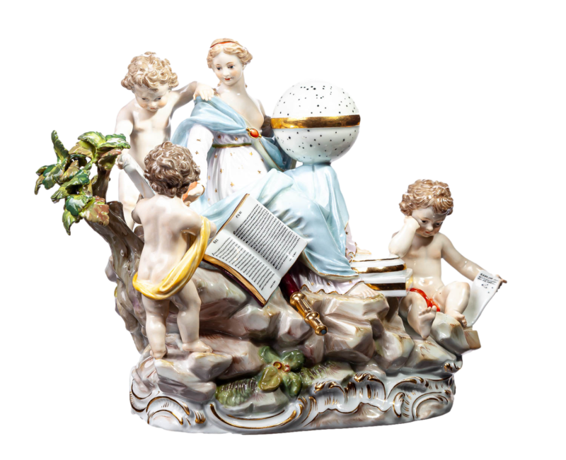 ◎MEISSEN マイセン 寓意大型 ヴィーナスと天使達 フィギュリン 一級品 マイセン人形 フィギュリン 題名『ヴィーナスと二人の天使
