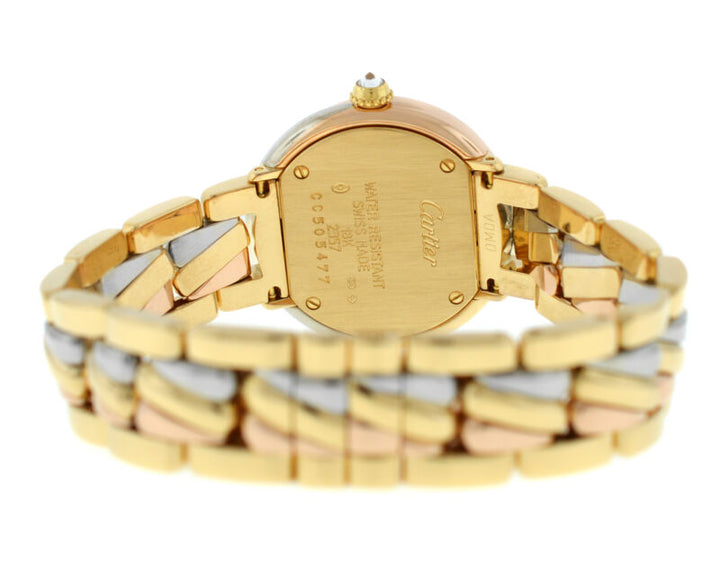 レディース カルティエ トリニティ 2357 18K ローズイエローホワイトゴールド ダイヤモンド クォーツ 腕時計