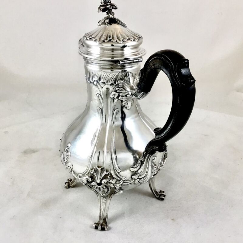 ピュイフォルカ パリ アンティーク 19世紀 フランス 希少 ルイ15世 シルバーコーヒーサービス  1450g
