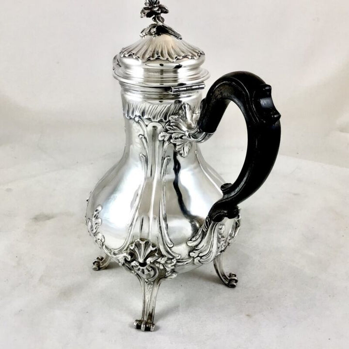 ピュイフォルカ パリ アンティーク 19世紀 フランス 希少 ルイ15世 シルバーコーヒーサービス  1450g