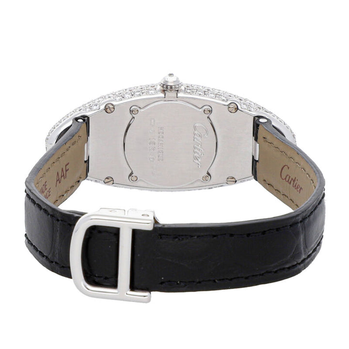 Cartier Baignoire Allonge Automatic White Gold Diamonds Ladies Watch WB510931