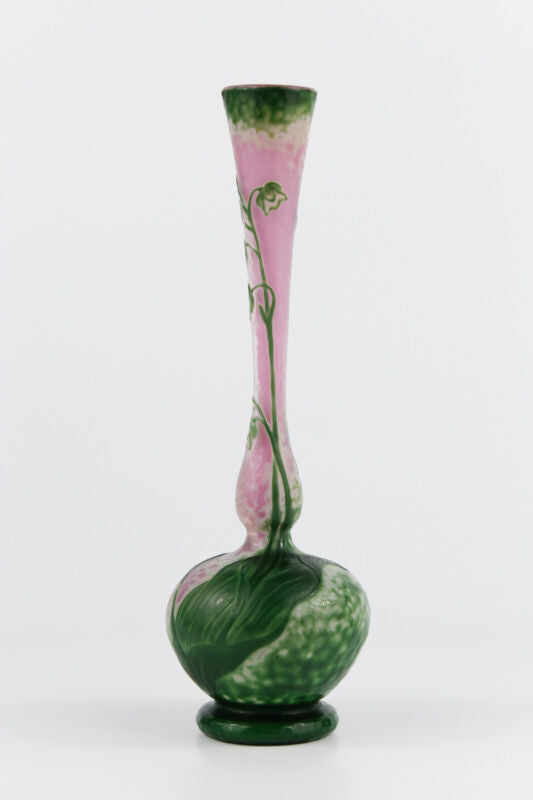 ドーム フランス 新品 花瓶 フラワーベース ナンシー ローズ バカラ Daum