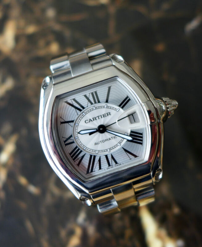 カルティエ ロードスター 自動巻き 37mm REF. 2510 腕時計 ステンレススチール