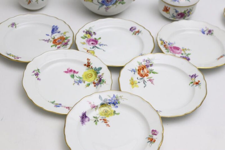 マイセン ティーサービス フラワーブーケ ゴールド