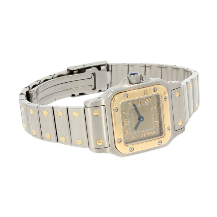 Ladies Cartier Quartz Santos 18ct Yellow Gold & Steel 1567