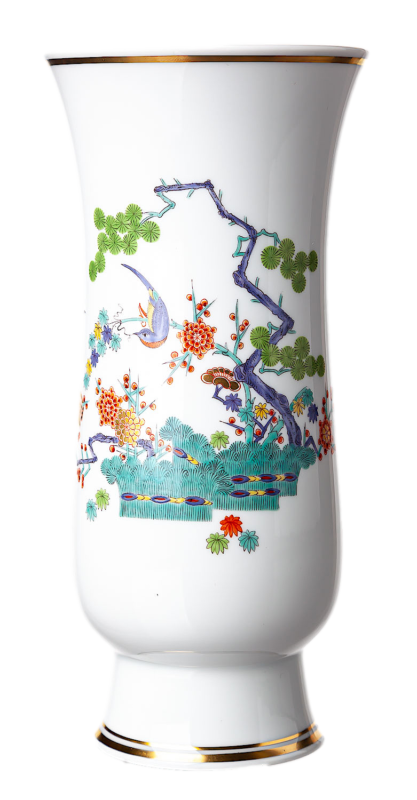 マイセン ドライ・フロインド装飾の壷型花瓶 一級品 1986年 21 cm