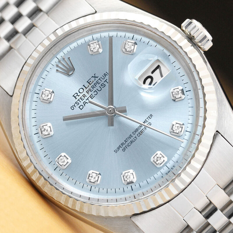 ぽ*に様 ROLEX 1601 文字盤 Dial アイスブルー ロレックス デイ ROLEX 1601 文字盤 Dial アイスブルー ロレックス